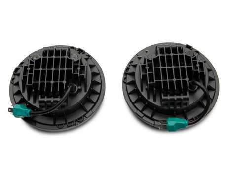Phares à DEL Raxiom 07-18 Jeep Wrangler JK 7 pouces Boîtier vert - Lentille transparente