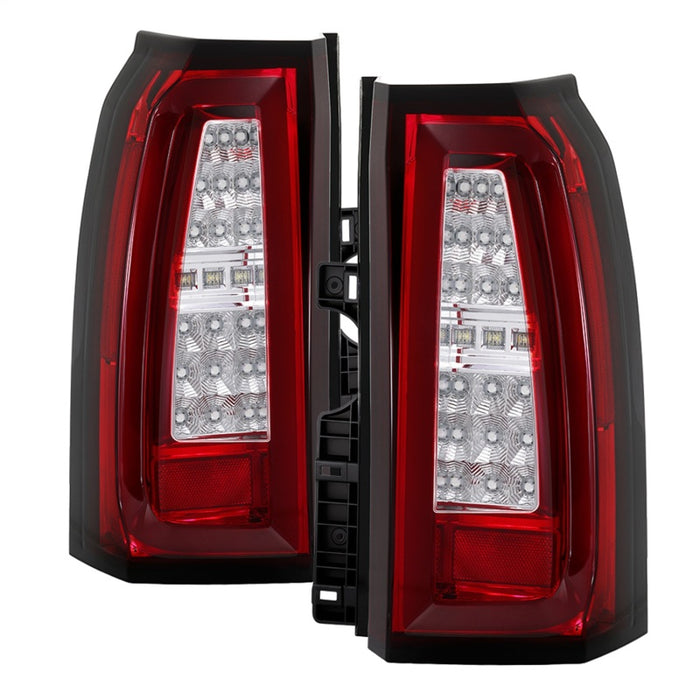 Feux arrière à LED Spyder Chevy Tahoe / Suburban 15-17 - Rouge transparent (ALT-YD-CTA15-LED-RC)