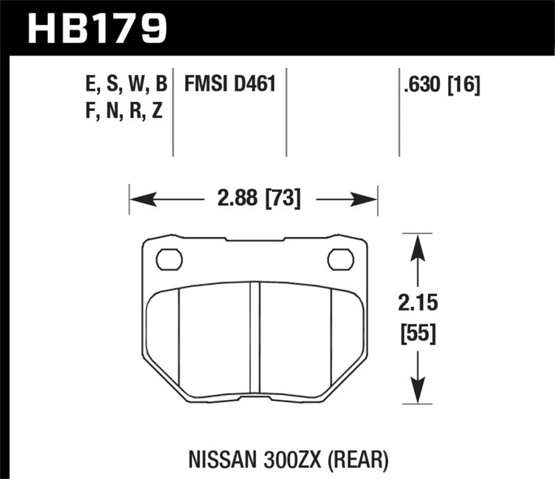 Plaquettes de frein arrière Hawk 06-07 WRX DTC-30