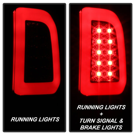 Feux arrière à LED Spyder 97-03 Ford F150 Style F250 V3 - Noir Smk ALT-YD-FF15097V3-LBLED-BSM