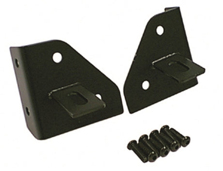 Supports de charnière de pare-brise noirs Rugged Ridge 76-95 Jeep CJ/YJ