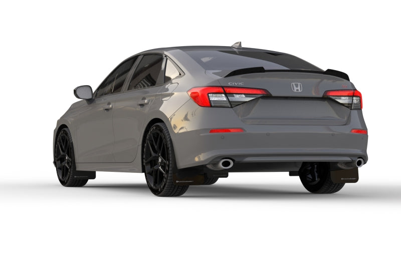 Garde-boue rouge UR Rally Armor 2022 Honda Civic (y compris Si/Sport/Touring) avec logo blanc