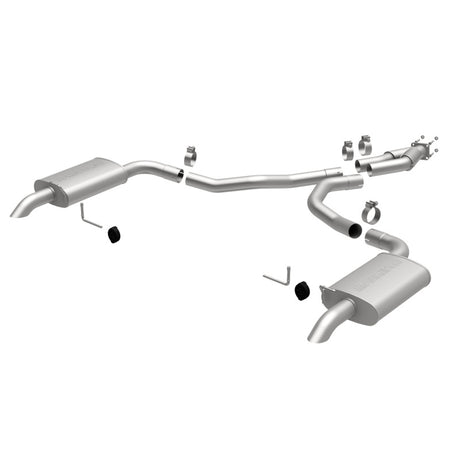 Échappement Cat-Back perforé en acier inoxydable à double sortie arrière pour moteur Chevy Corvette V8 5,7 L MagnaFlow 75-79