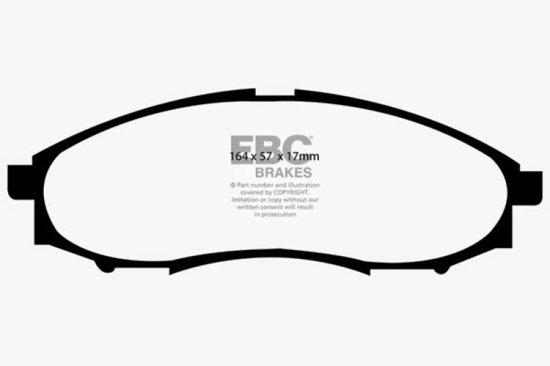 Plaquettes de frein avant EBC Greenstuff pour Nissan Frontier 3.3 2WD 03-04