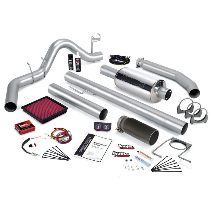 Banks Power 02 Dodge 5.9L 235Hp Ext Cab Stinger System - Échappement simple SS avec embout noir