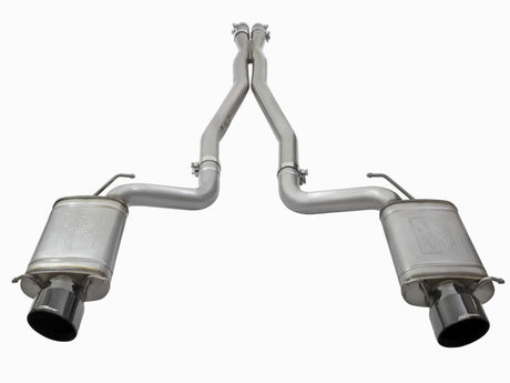 Système d'échappement double en acier inoxydable aFe Mach Force-Xp 3 pouces CB avec embouts noirs 09-15 Cadillac CTS-V