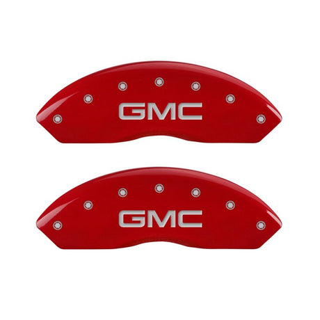 MGP 4 Caliper Covers Engraved Front & Rear GMC Yellow finish black ch