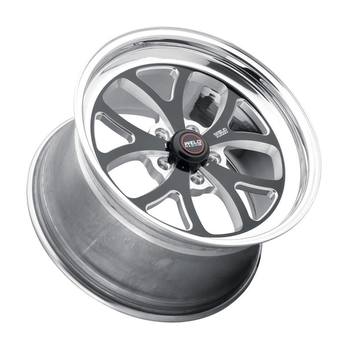 Roue noire Weld S76 17 x 10,5 / 5 x 4,75 BP / 7,2 po BS (plaquette haute) - Sans verrou de talon