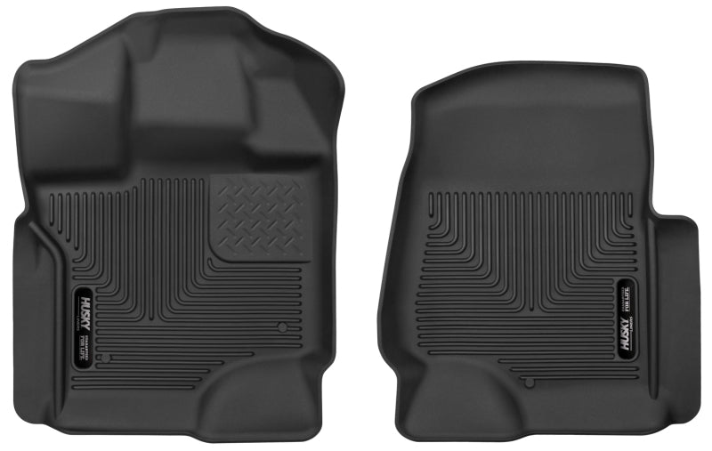 Revêtements de sol avant noirs Husky Liners 15-17 pour Ford F-250 Super Duty Crew Cab X-Act Contour