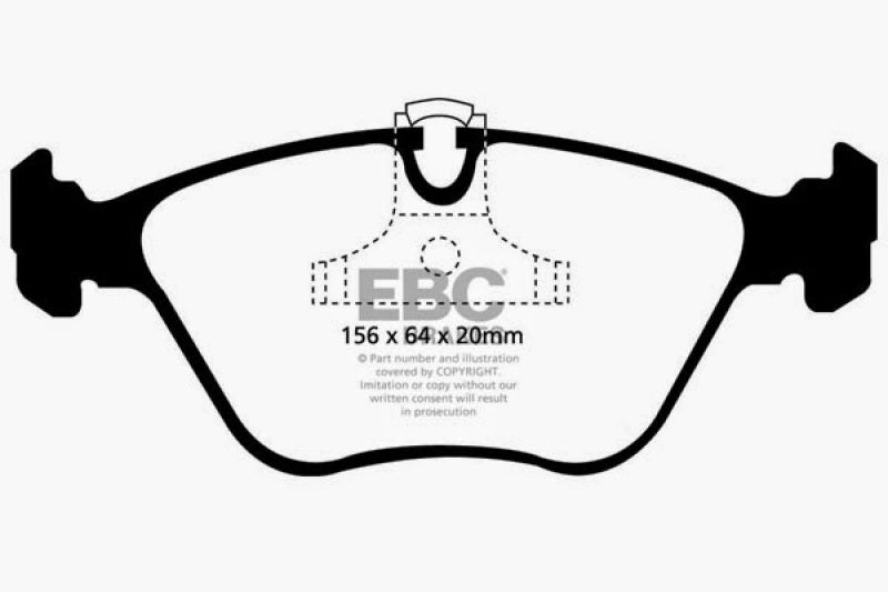 Plaquettes de frein avant EBC 01-03 pour BMW 525i 2.5 (E39) Yellowstuff