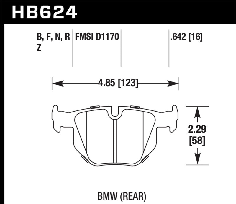 Plaquettes de frein arrière Hawk 06 BMW 330i/330xi / 07-09 335i / 07-08 335xi / 09 335d / 08-09 328i HPS Street