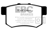 Plaquettes de frein arrière EBC 01-03 Acura CL 3.2 Yellowstuff