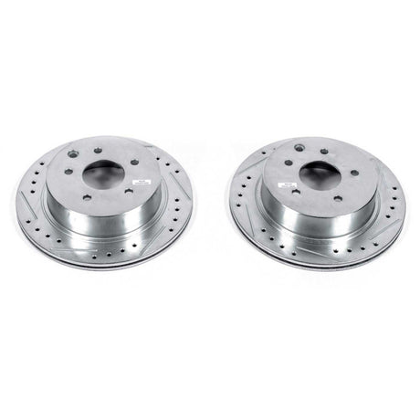 Power Stop 93-97 Infiniti J30 Rear Evolution Drilled & Slotted Rotors - Pair