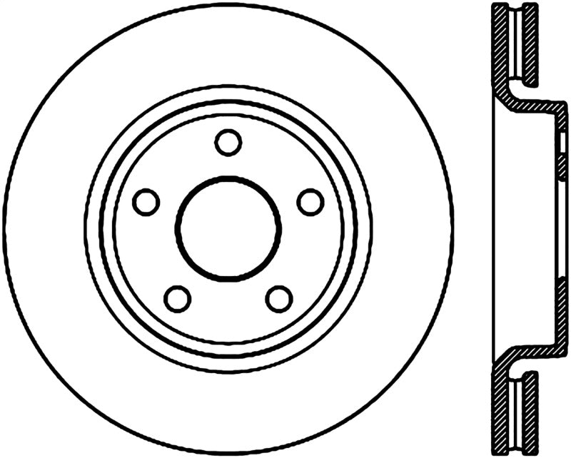 Disque de frein avant droit StopTech à fentes sport 11-17 Jeep Grand Cherokee (sauf SRT8)