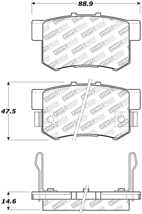 Plaquettes de frein StopTech Street Select - Avant/Arrière