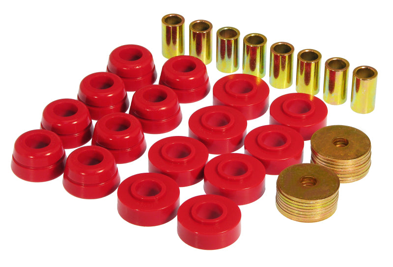 Kit de montage de carrosserie Prothane 73-82 pour Chevrolet Corvette - Rouge