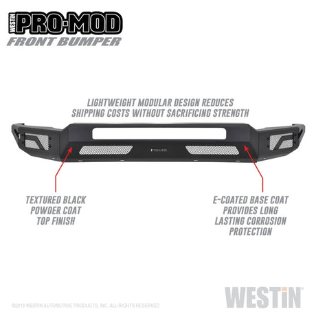 Pare-chocs avant Westin Pro-Mod Super Duty pour Ford F-250/350/450/550 2011-2016