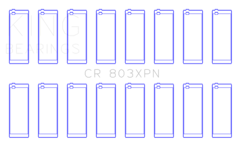King Engine Bearings 55-67 Ford 265/283/302/327 V8 Performance Rod Bearing Set - Size STD