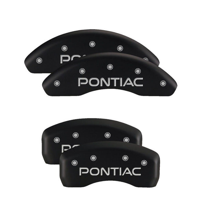 MGP Front set 2 Caliper Covers Engraved Front MGP Black finish silver ch