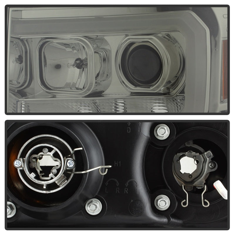 Phares de projecteur Spyder GMC Sierra 1500/2500/3500 07-13 V2 - Fumé PRO-YD-GS07V2-LBDRL-SM