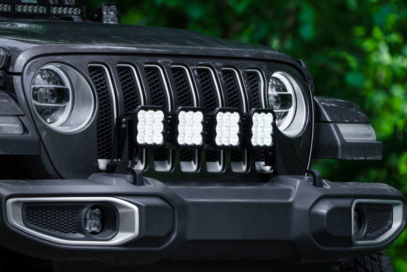 Kit de barre lumineuse de calandre Diode Dynamics pour Jeep JL SS5 à 4 modules CrossLink Pro - Combo jaune