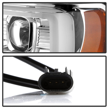 Phares à DEL haute puissance Spyder Ford F-250/350/450 08-10 V2 - Interrupteur arrière - Chrome PRO-YD-FS08PL-SBLB-C