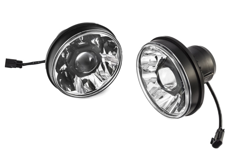 Phares à LED Pro DOT Gravity de 7 po pour Jeep JK 07-18 de KC HiLiTES (pas pour Rubicon/Sahara) (système de paire)