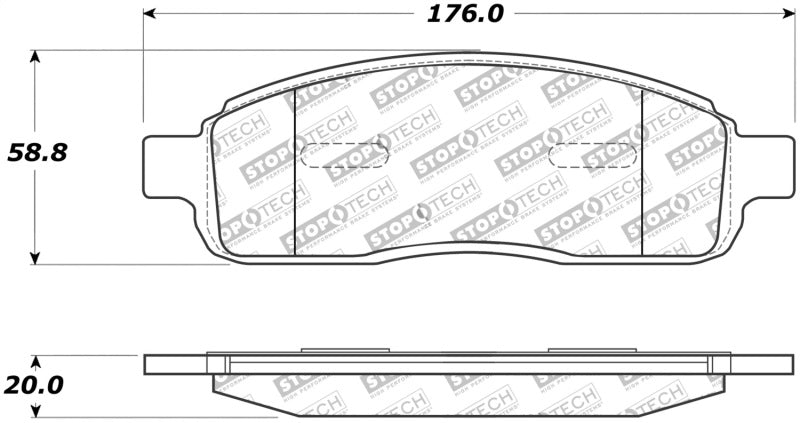 StopTech Street Touring 04-08 Ford F-150 / Lincoln Mark LT Front Brake Pads