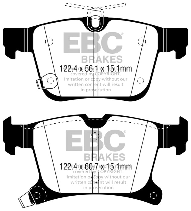 Plaquettes de frein arrière EBC 2016+ Chrysler Pacifica (RU) 3.6L Ultimax2