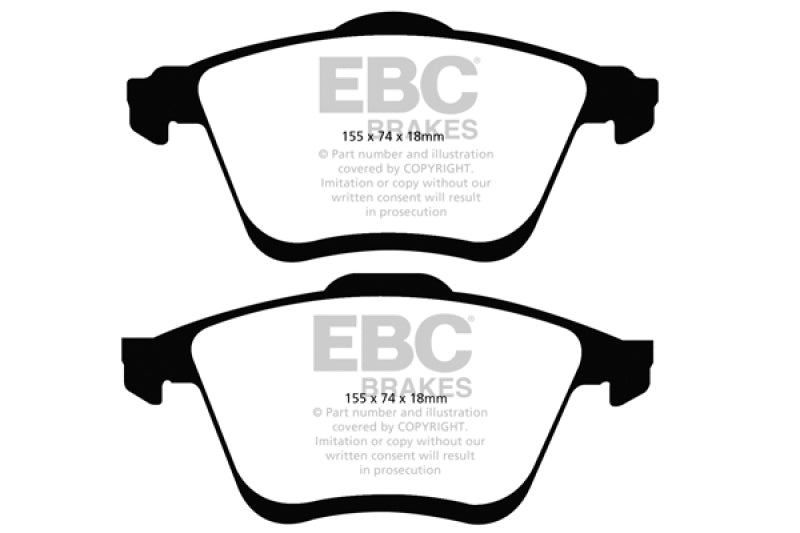 Plaquettes de frein avant Greenstuff EBC 06-09 Mazda 6 2.3 Turbo (Mazdaspeed)
