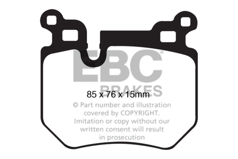 Plaquettes de frein arrière EBC Greenstuff pour BMW 135 3.0 Twin Turbo 08-10