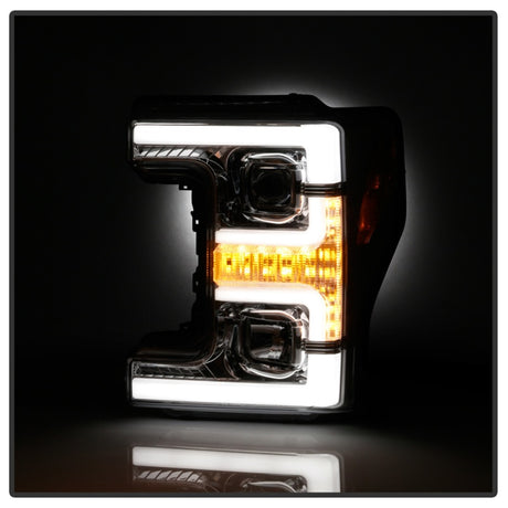 Phares de projecteur Spyder Ford F-250/F-350/F450 Super Duty 17-18 Chrome PRO-YD-FS17-SBSEQ-C