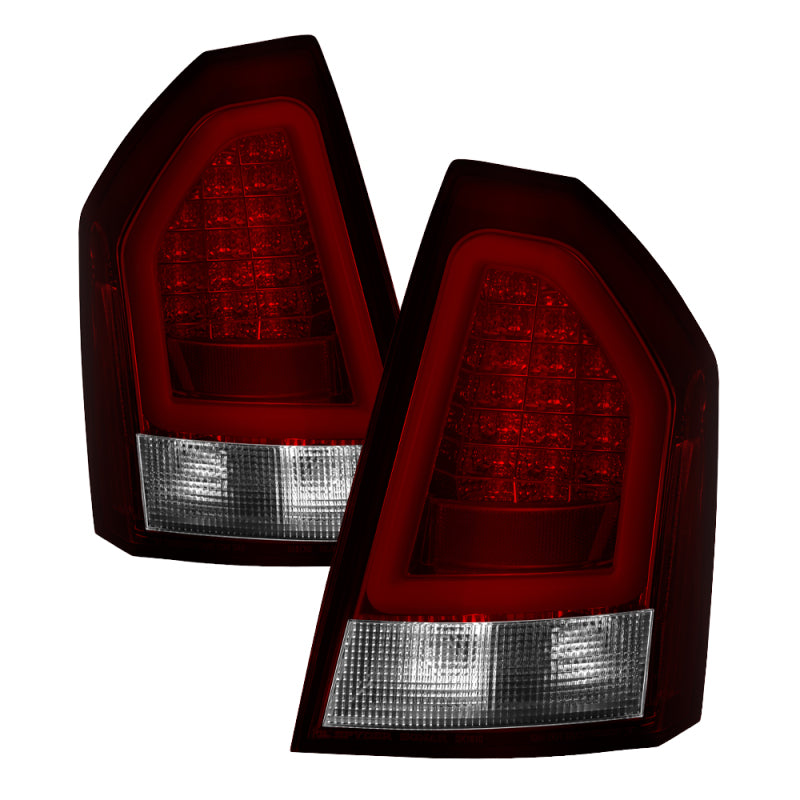 Feux arrière à LED Spyder Chrysler 300 05-07 V2 - Rouge transparent ALT-YD-CHR305V2-LED-RC
