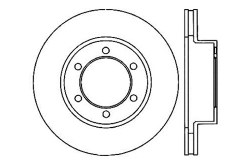 Rotor avant gauche rainuré et percé StopTech pour Toyota Tundra 00-06 / Toyota Sequoia 01-07