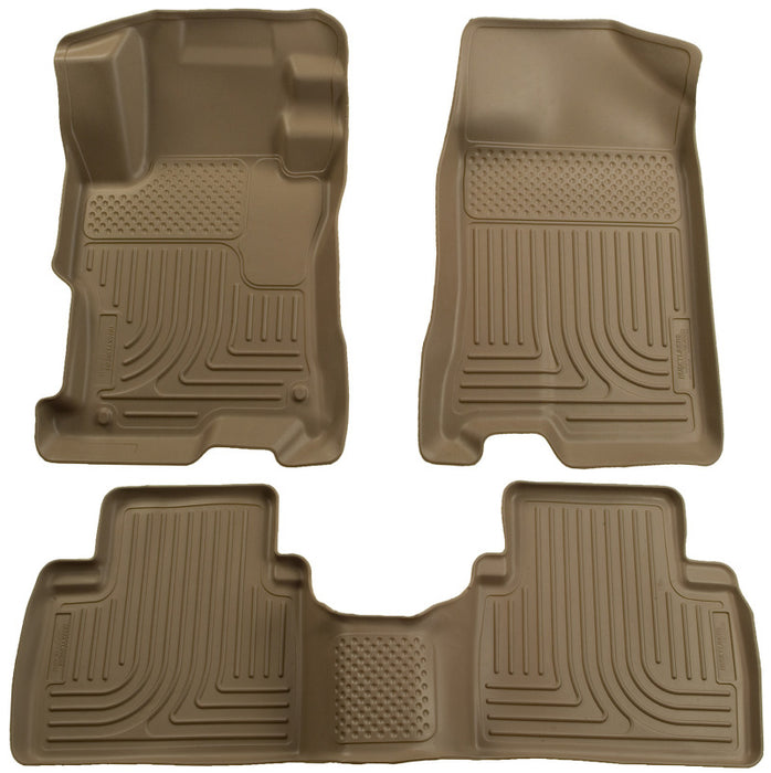 Revêtements de sol Husky Liners 04-09 Toyota Prius WeatherBeater Combo Tan