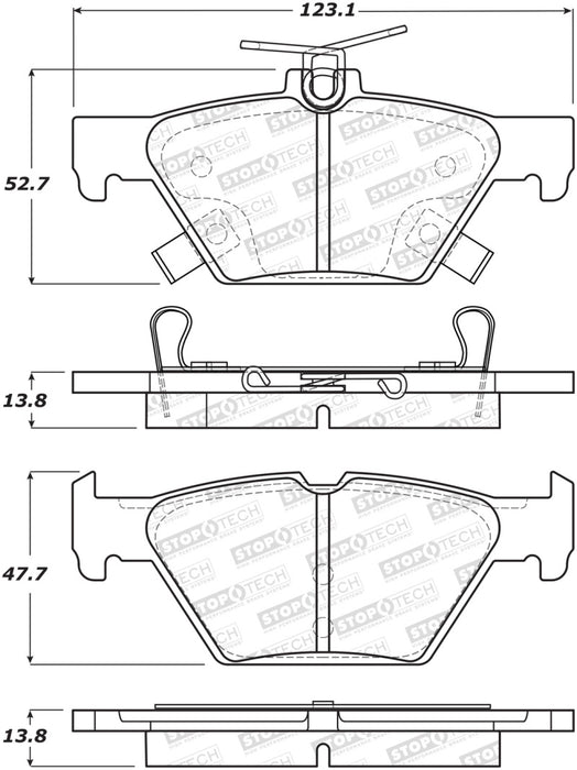 Plaquettes de frein StopTech 16-21 WRX Street - Arrière