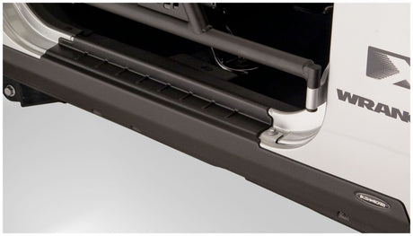 Cache-bas de caisse et plaque de seuil Bushwacker 07-18 Jeep Wrangler Trail Armor - Noir