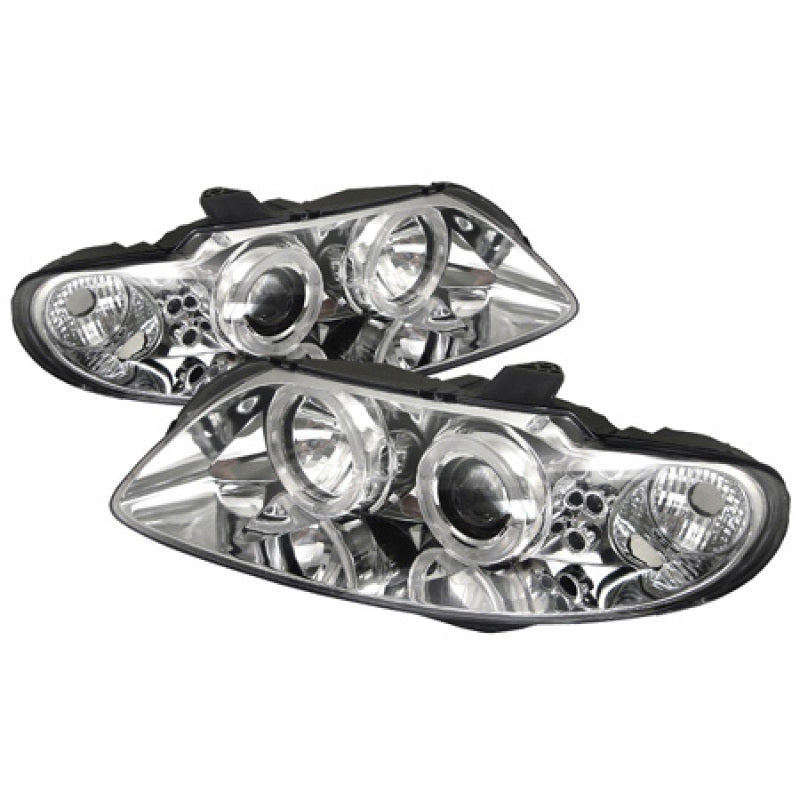 Phares de projecteur Spyder Pontiac GTO 04-06 LED Halo LED Chrome Haut H1 Bas H1 PRO-YD-PGTO04-HL-C
