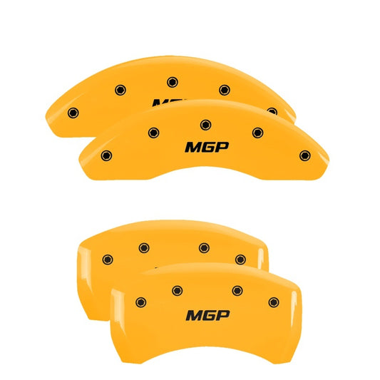 MGP 4 Caliper Covers Engraved Front & Rear Mopar Yellow Finish Black Char 1999 Chrysler Prowler