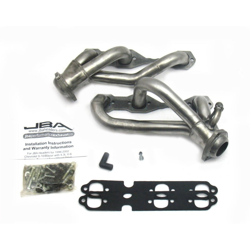 JBA 96-01 GM S Truck 4.3L V6 w/o A.I.R. Injection 1-1/2in Primary Raw 409SS Cat4Ward Header