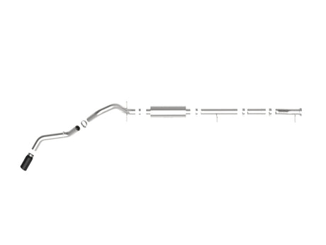 Moteur aFe Apollo GT Series 4 po 409SS Cat-Back 20-21 GM 2500/3500HD V8-6,6 L L8T - Embout noir