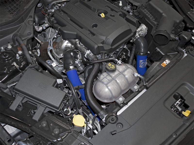 Tube de refroidisseur intermédiaire aFe Bladerunner - Bleu côté chaud/froid 15-16 Ford Mustang EcoBoost L4-2.3L (t)