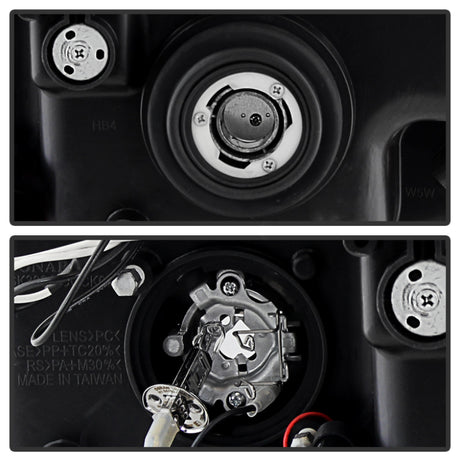 Phares de projecteur Spyder Jeep Grand Cherokee 05-07 LED Halo LED Smke PRO-YD-JGC05-HL-SMC