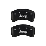 Couvre-étriers MGP 4 gravés avant et arrière JEEP finition rouge argent ch