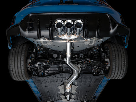 Échappement AWE Tuning 2023 Honda Civic Type R FL5 Track Edition avec triple embouts chromés argentés