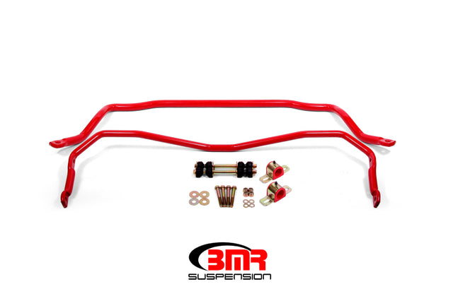 BMR 64-72 A-Body Front & Rear Sway Bar Kit w/ Bushings - Red BMR Suspension