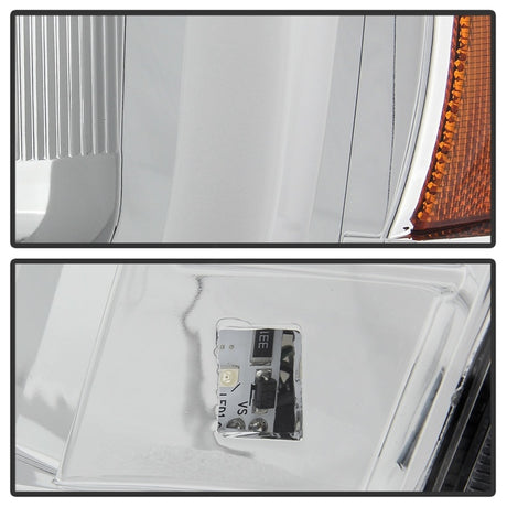 Phares de projecteur à LED pour Chevy Suburban/Tahoe V2 Spyder 07-14, clignotants, chrome PRO-YD-CSUB07V3-SB-C