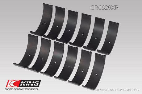 Ensemble de roulements de bielle King Mitsubishi 6G72 (taille 0,25)