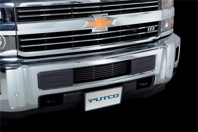 Grille de pare-chocs Putco 15-19 Chevy Silv HD - SS - Design à barres noires Inserts de grille de pare-chocs