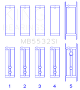 King Engine Bearings Chevrolet 151/153 (Size STD) Main Bearing Set